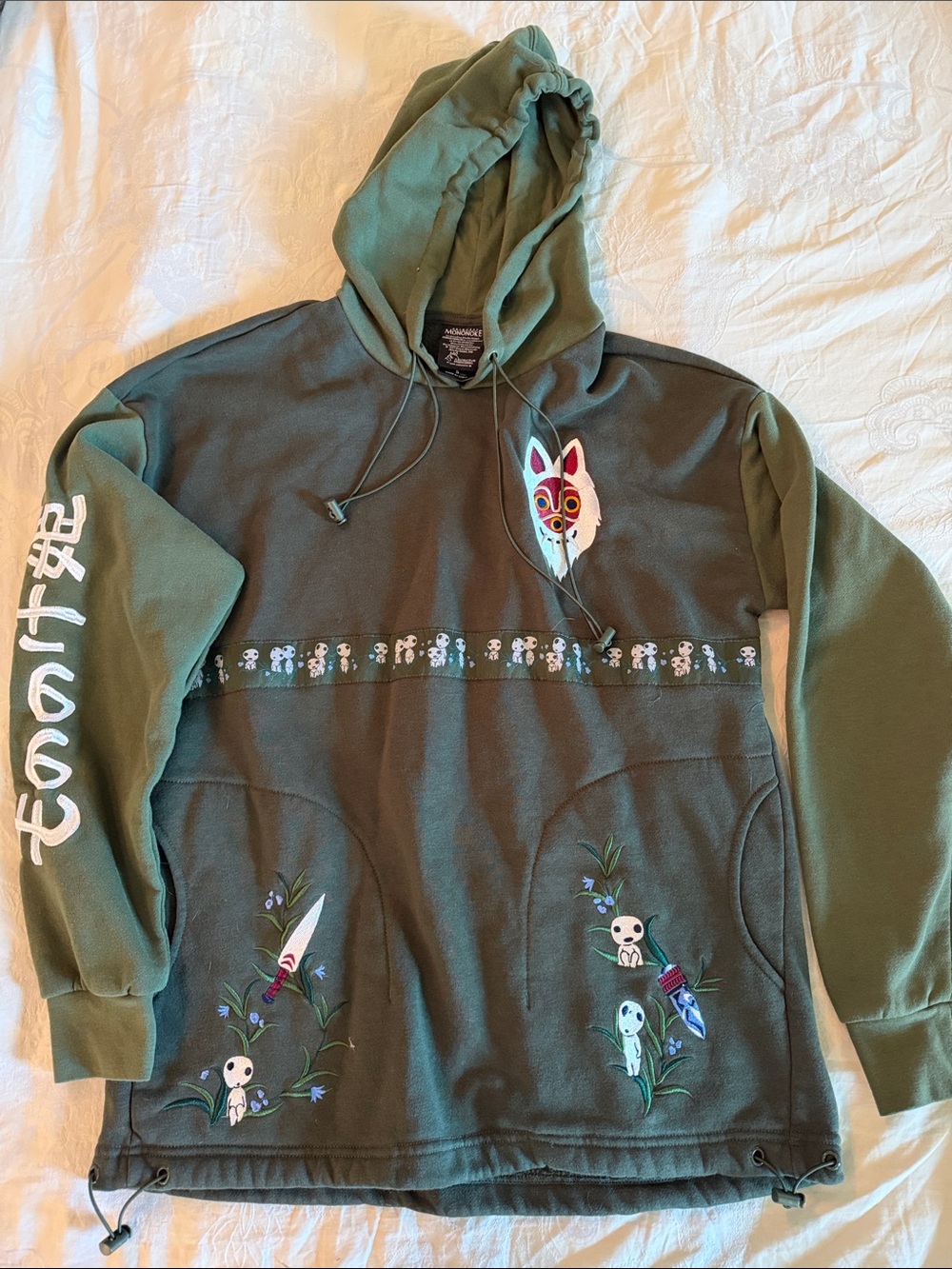 Princess Mononoke x Studio Ghibili x Her Universe Green Graphic Hoodie Size S